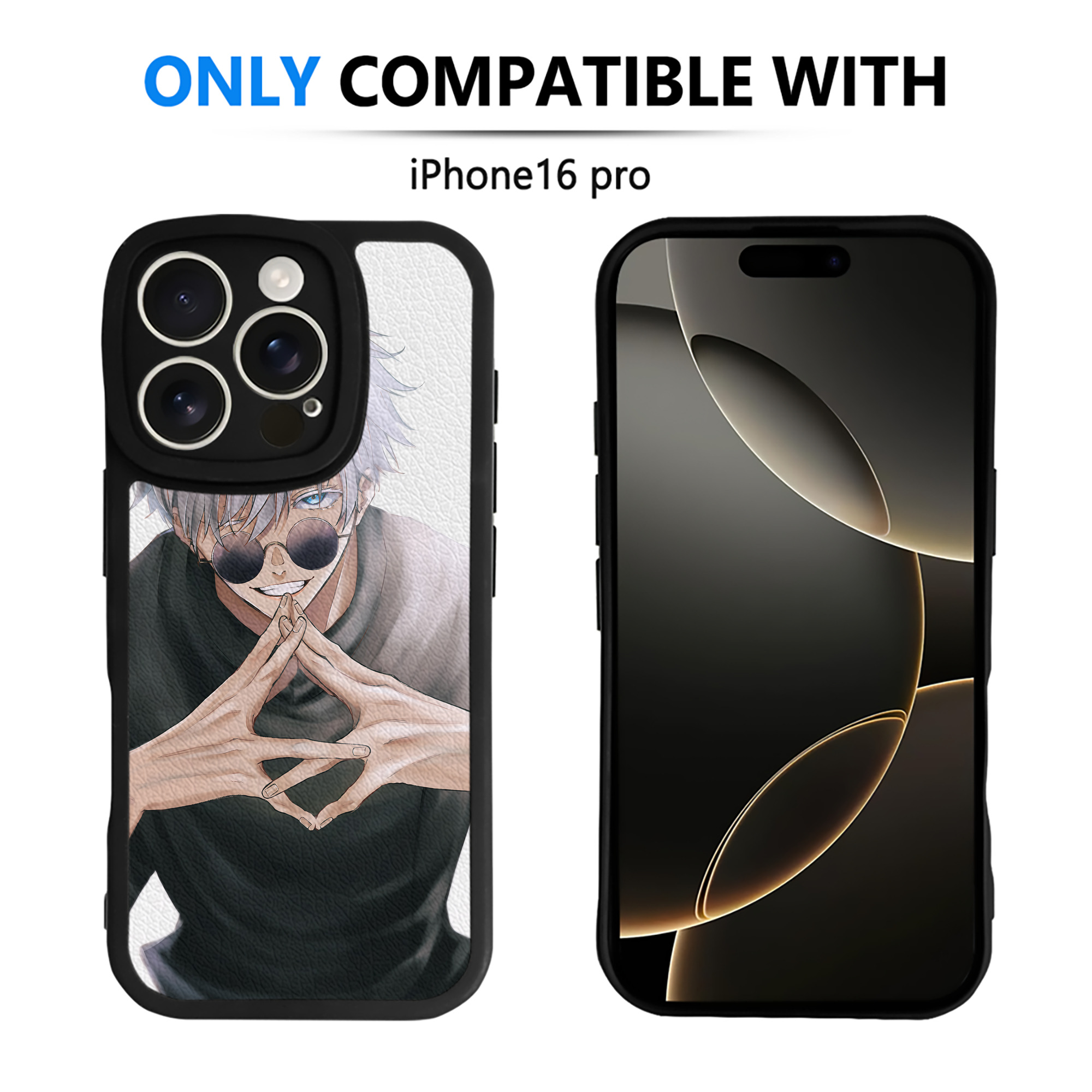 （画像用） 呪術廻戦 Jujutsu Kaisen 【iPhone 16シリーズ対応】シリコンスマホケース（レザー調） 材質：シリコン